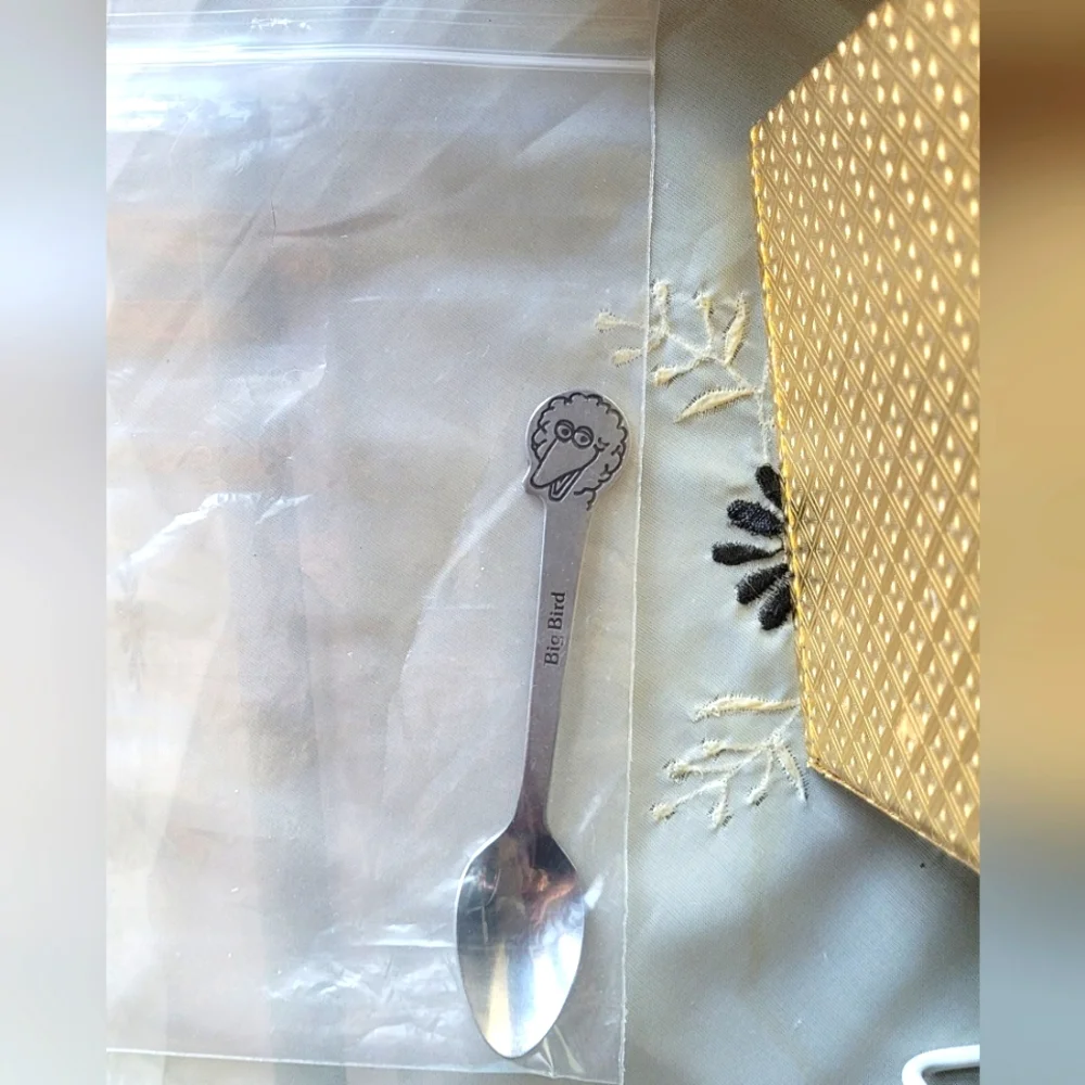 Vintage Rare !Muppets Big Bird Spoon Demand Stainless Korea